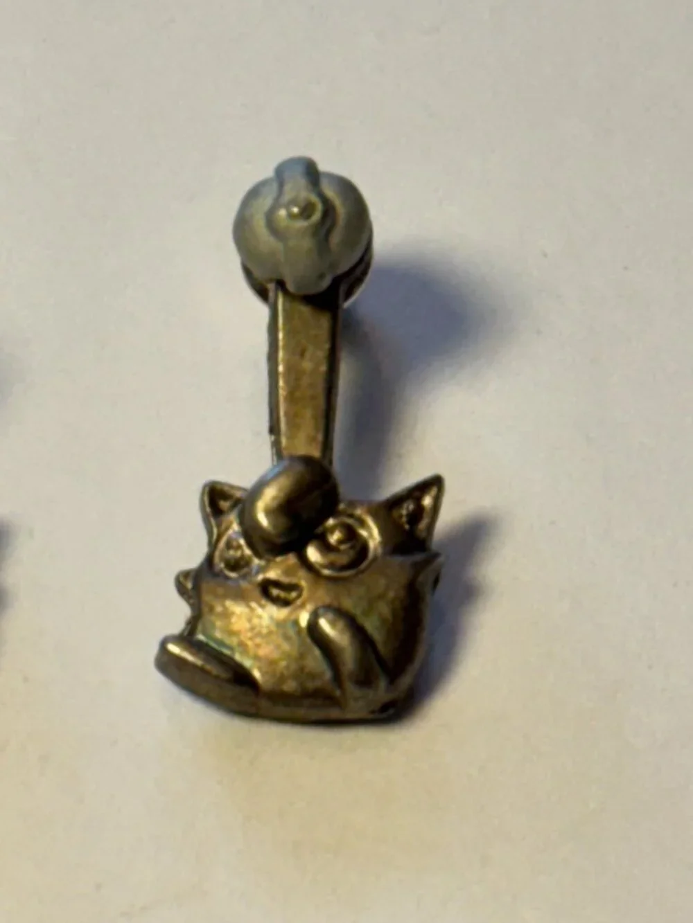 Vintage Nintendo Silver Tone Metal Pokéball Drop Pokémon Jigglypuff Earrings